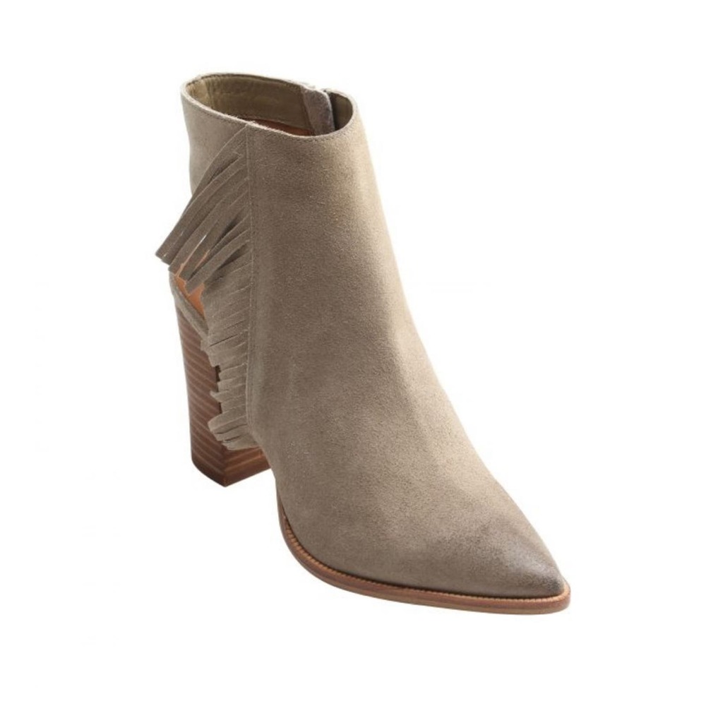 Linea Paolo Womens Bootie Suede Ankle Boot - Taupe Oiled Sport Suede 9 M